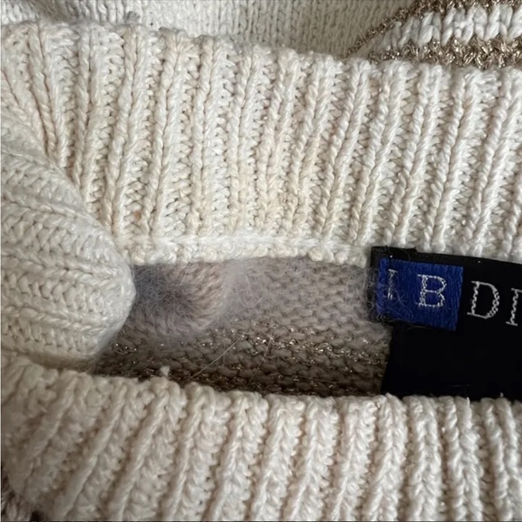 Vintage 80s silk angora wool blend ivory sweater - Picture 8 of 11